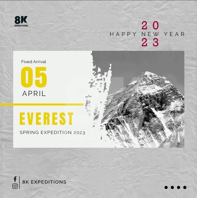 Happy New Year 2023 From The Mighty Himalayas Of Nepal! 8K Expeditions. image