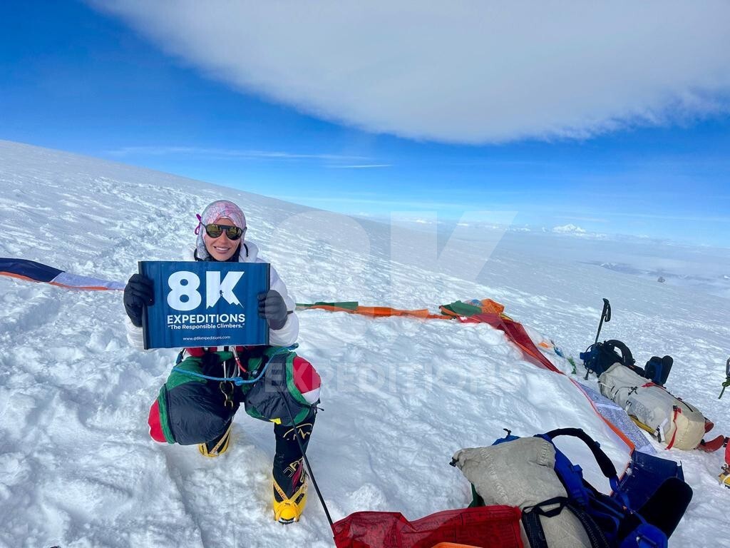 Ms. Gina (USA) Summited Cho Oyu (8188M) Worlds 6th Highest Mountain With 8K (13/14 Completed) image