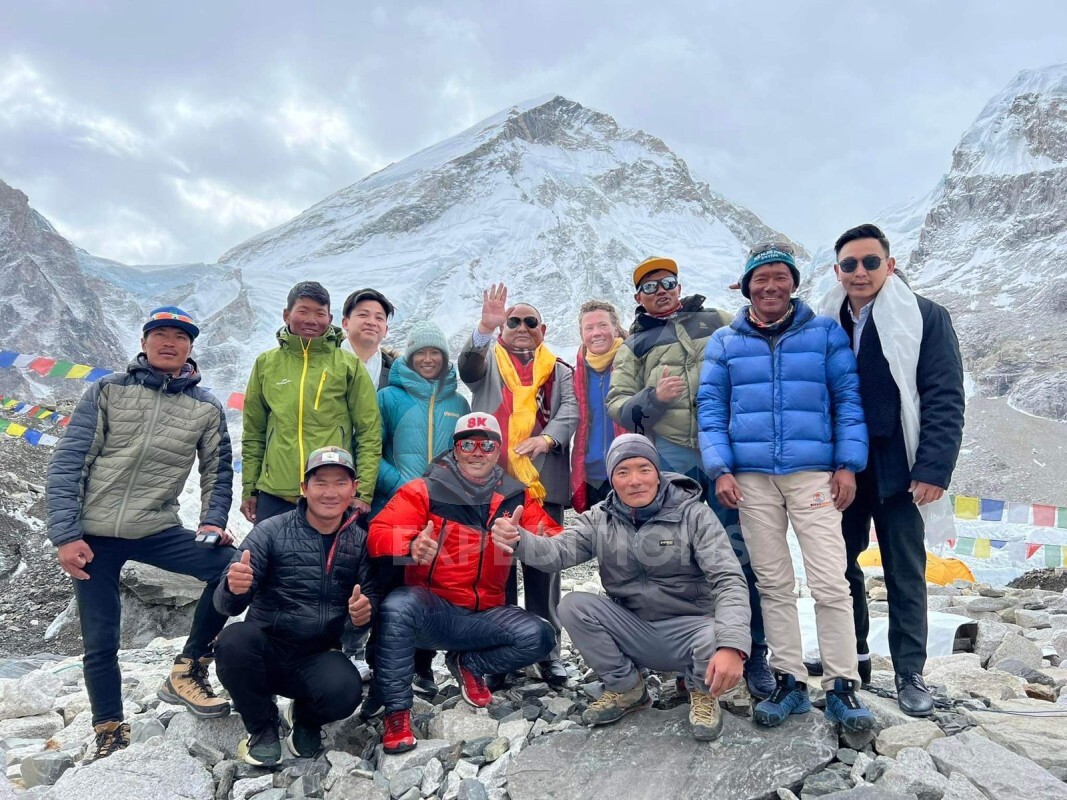 Tourism Minister Mr. Prem Ale Magar  At 8K Expedition Camp At Everest Base Camp (5545m) image